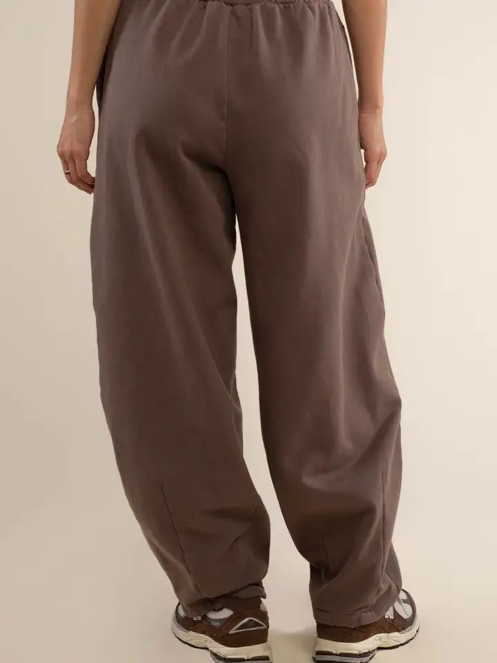 Barbel Leg Garment Pant Brown