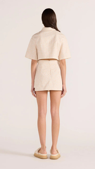 Bonnie Crop Shirt Geometric