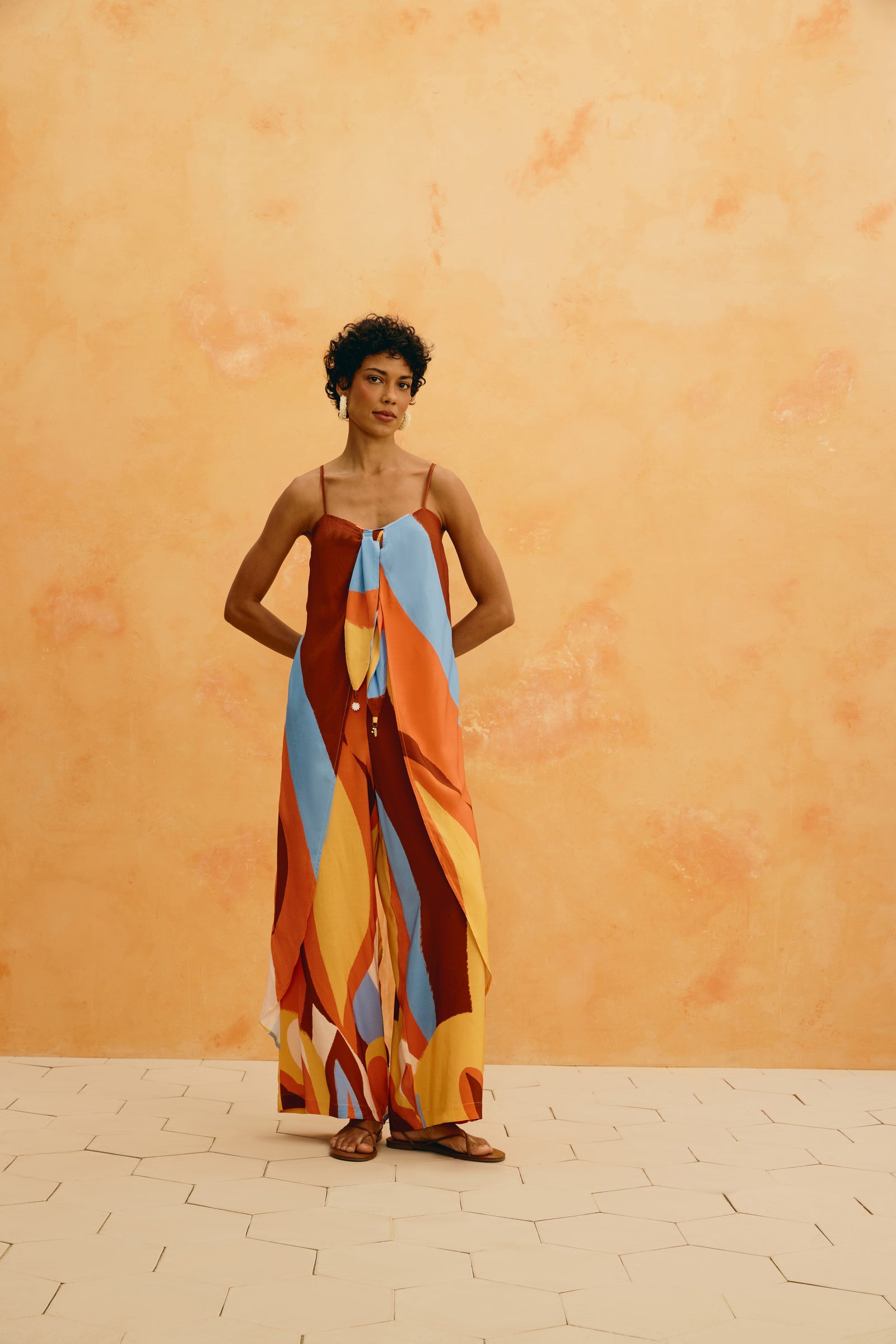 Fabiola Jumpsuit Brown Multi
