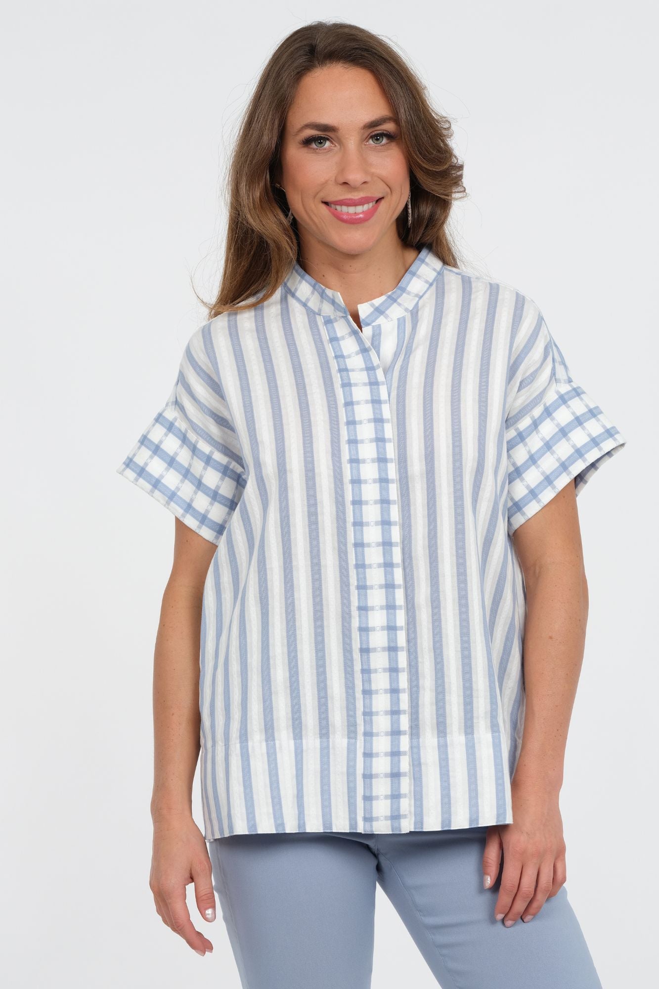 Lonie Shirt Stripe Blue