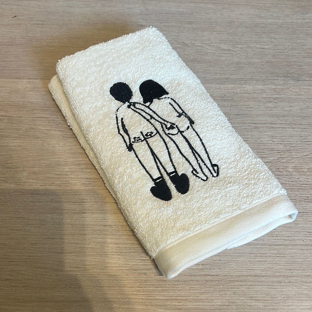 Guest Towel Naked Couple Back
