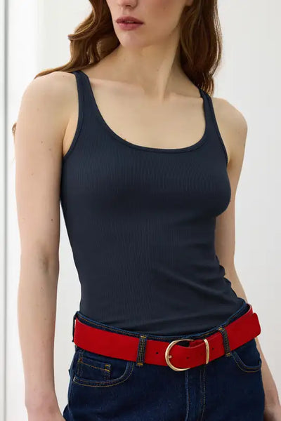 Yaka Ribbed Tank Top
