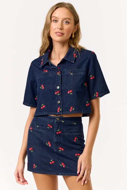 Clay Shirt Denim Cherry