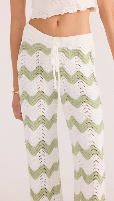 Jayden Crochet Pant Green
