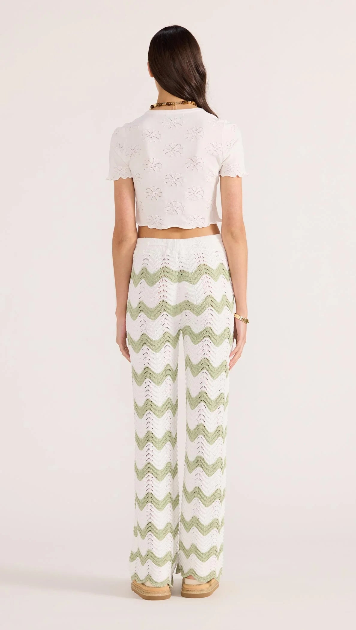 Jayden Crochet Pant Green