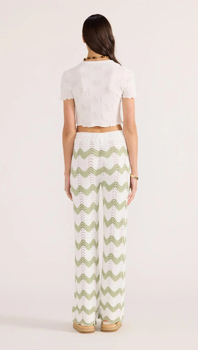 Jayden Crochet Pant Green