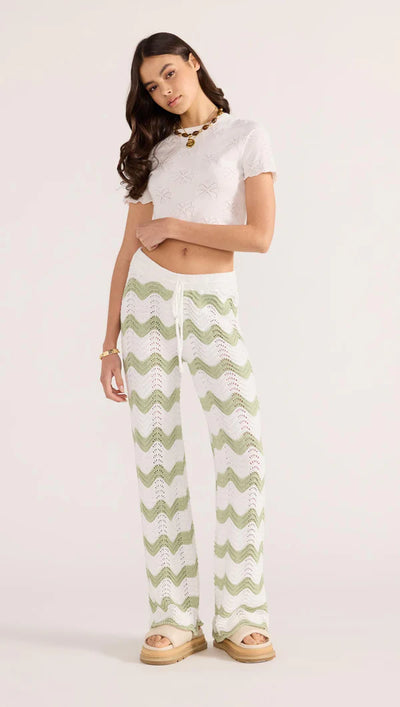 Jayden Crochet Pant Green
