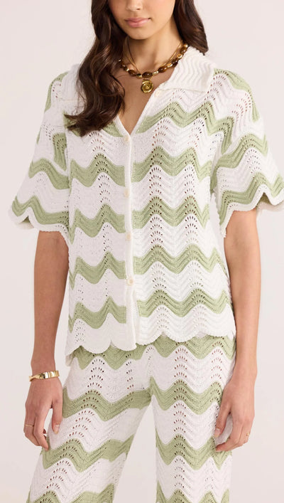 Jayden Crochet Shirt Green