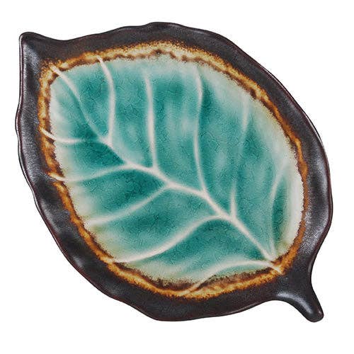 Midori Kanyu Leaf Shaped Porcelain Plate