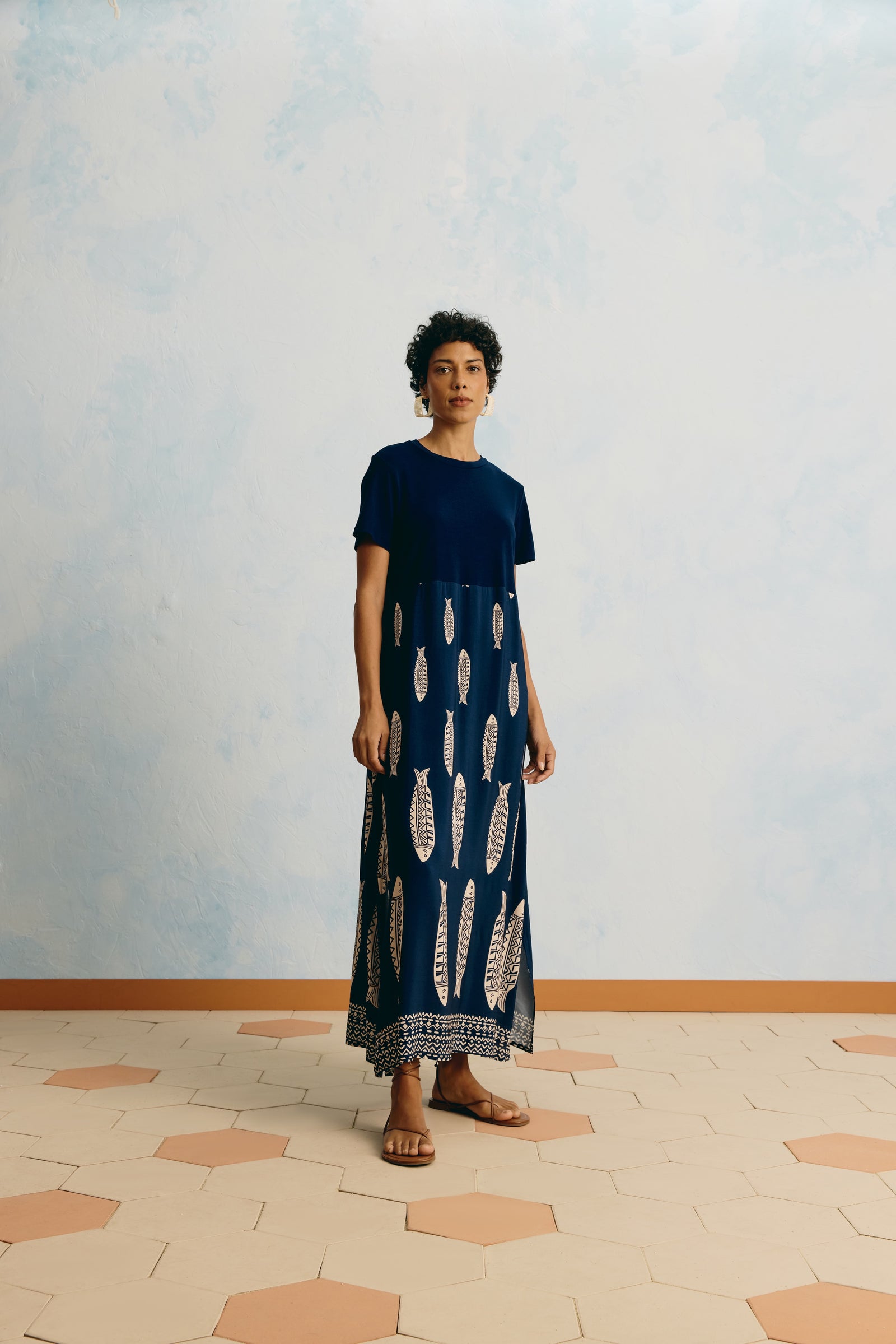 Carol Dress Dark Blue