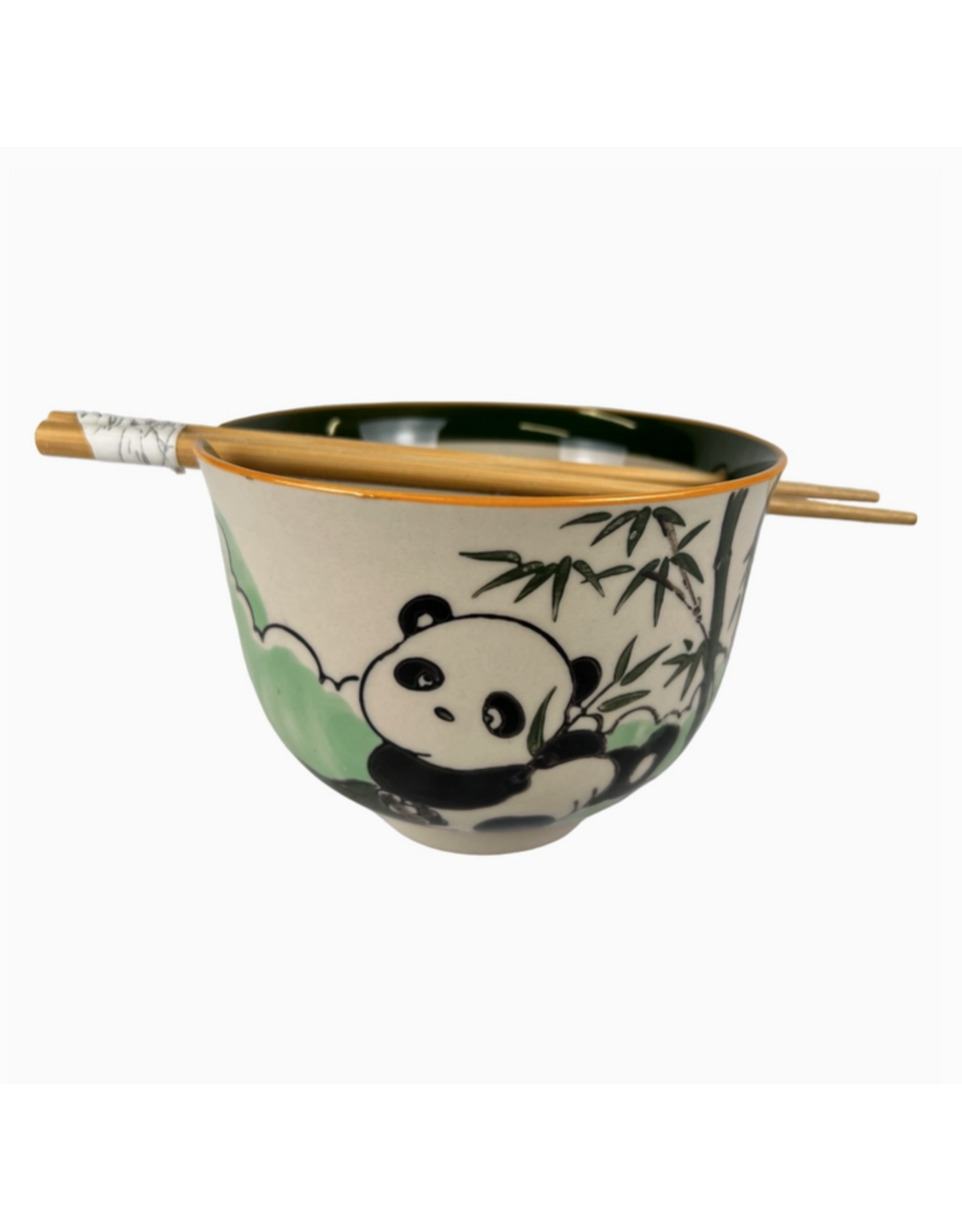 Donburi Bowl With Chopsticks Set Playful Panda Design