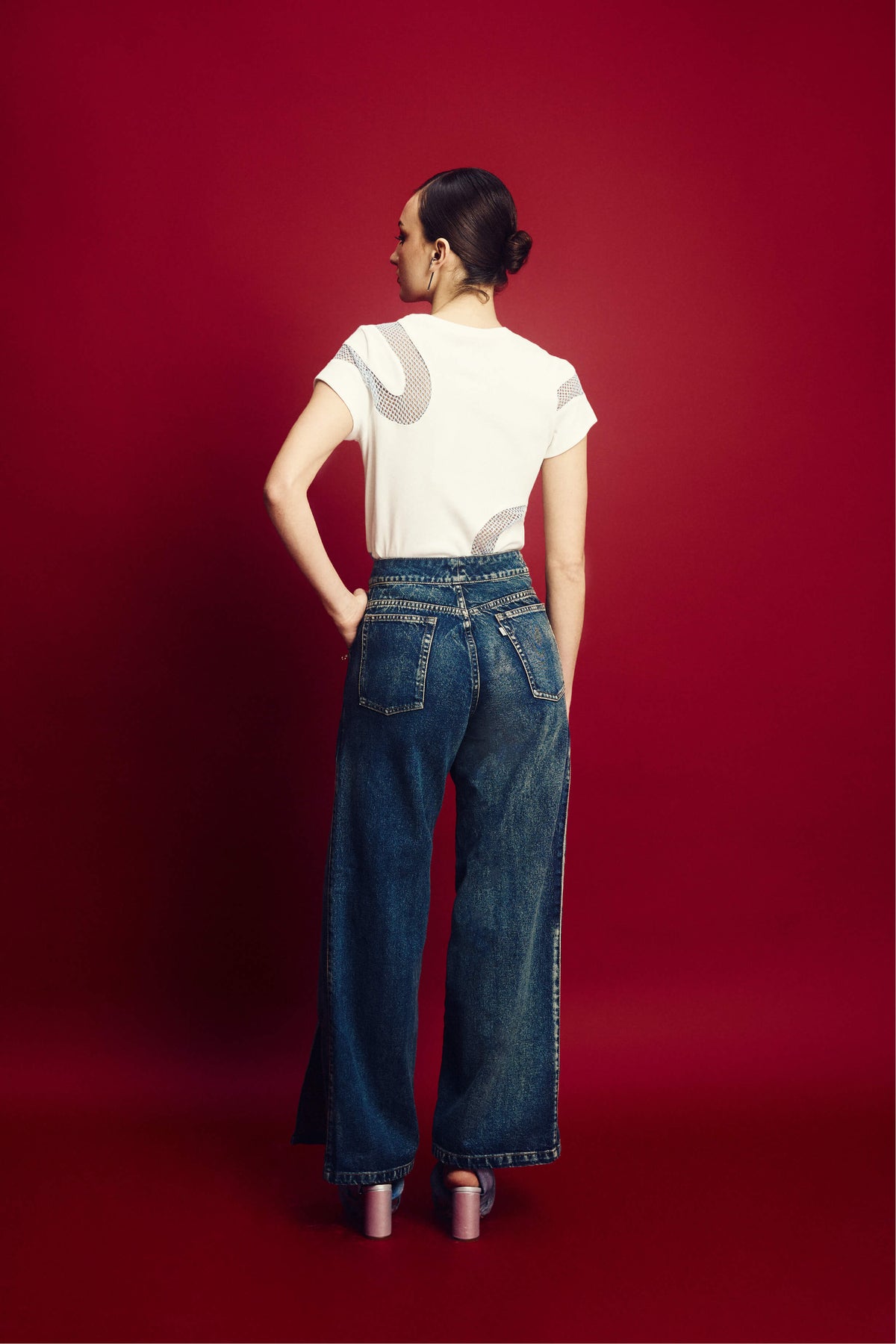 Hissoria T Shirt Ivory Blue