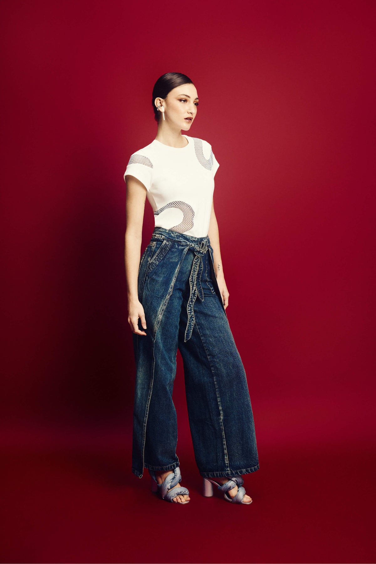 Hissoria T Shirt Ivory Blue