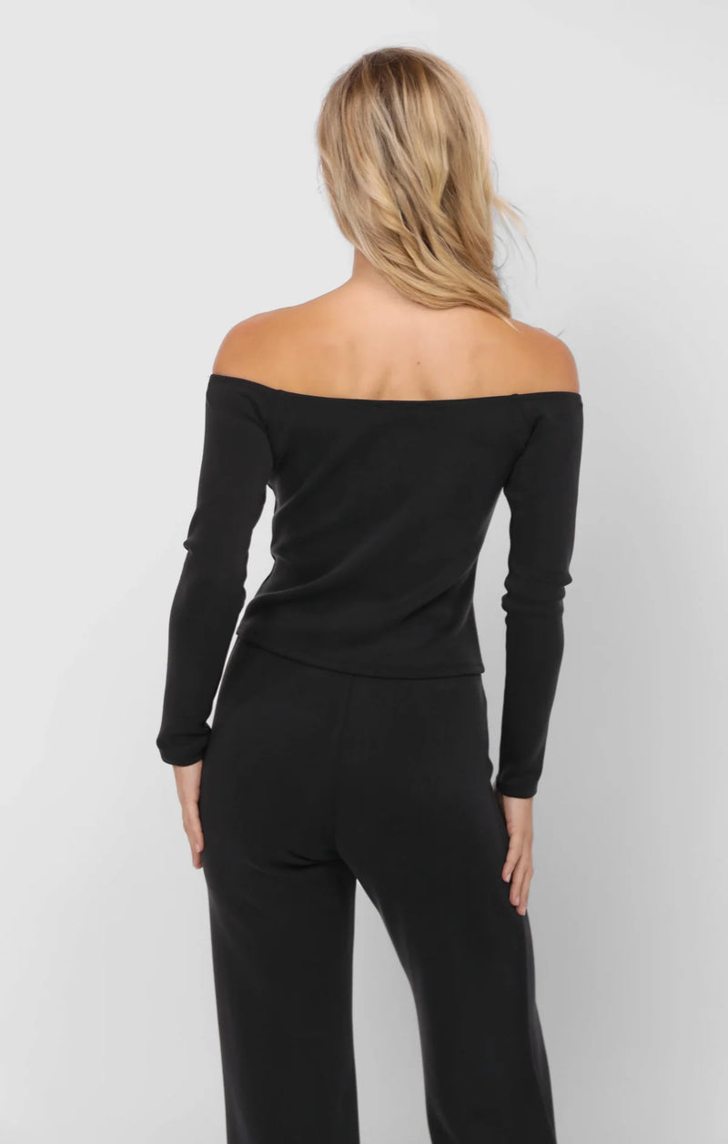 Hudtie Knit Top Black