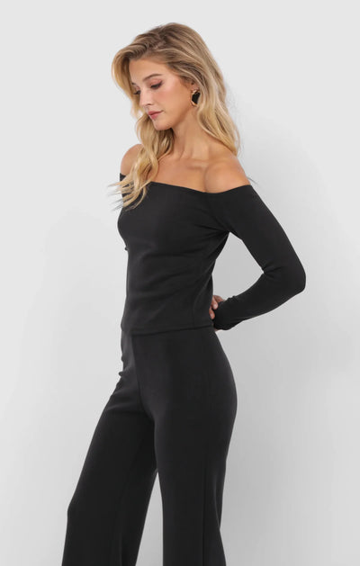 Hudtie Knit Top Black