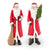 Traditional Resin Santas Red Cable Knit Coat