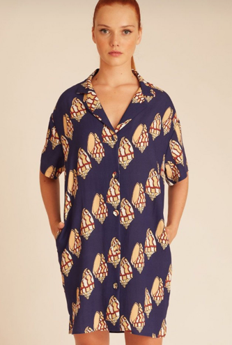 Conch Buttoned Dress