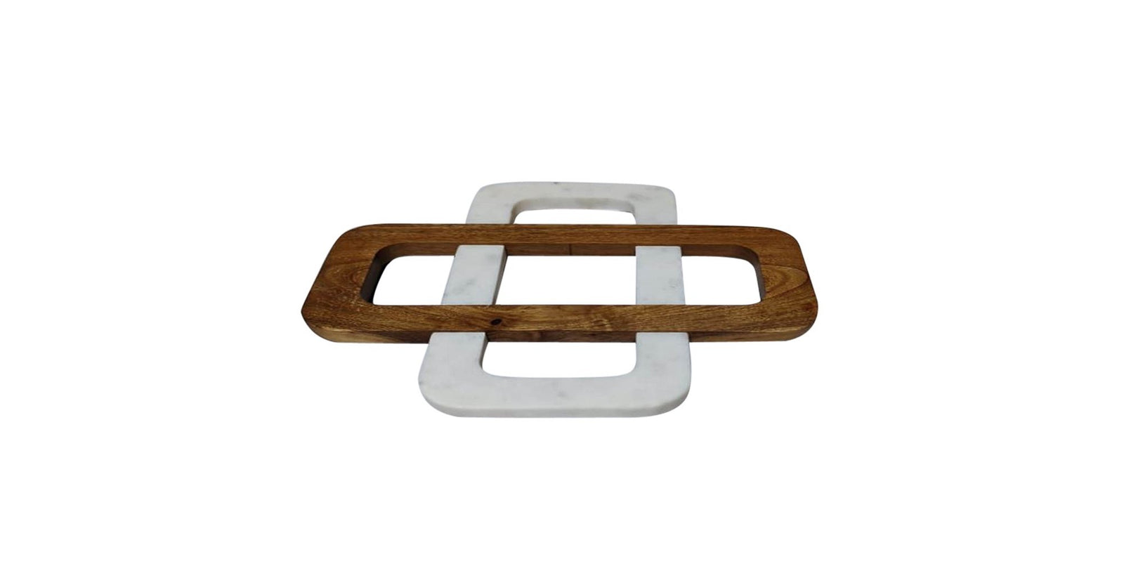 Marble & Wood Trivet - St - Natural