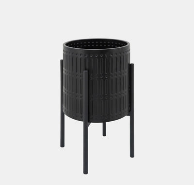 Ridged Planters in Metal Stand