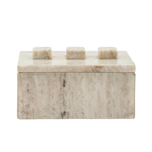 Marble 6 Rectangular box w 3 knobs