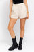 Elastic Waist Linen Natural Short