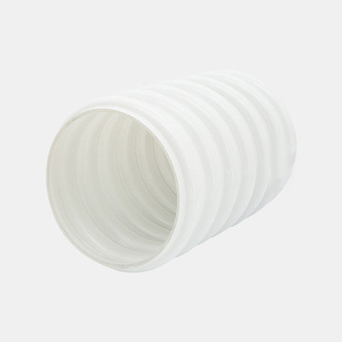Glass 9h Scallop Vase White