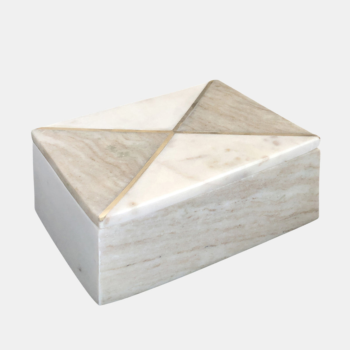 Marble 7x5 Rectangular Box w Inlay