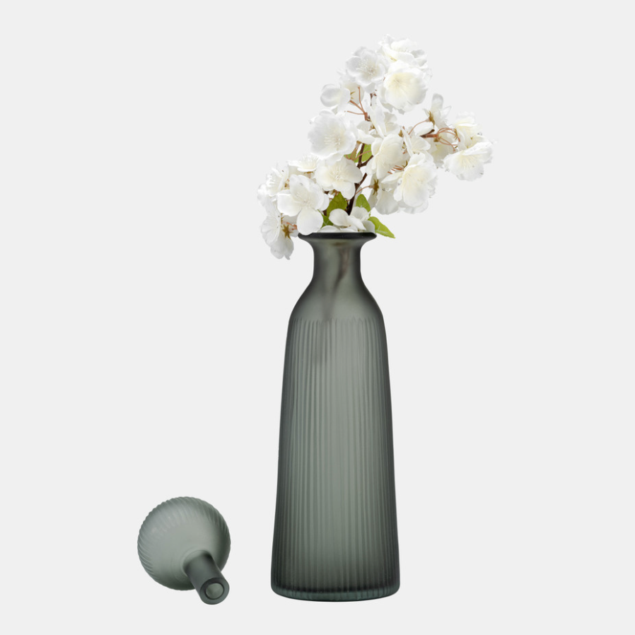 Large Glass Vase W/ Lid