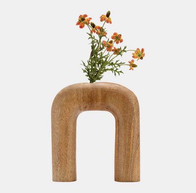 Horseshoe Wood Vase