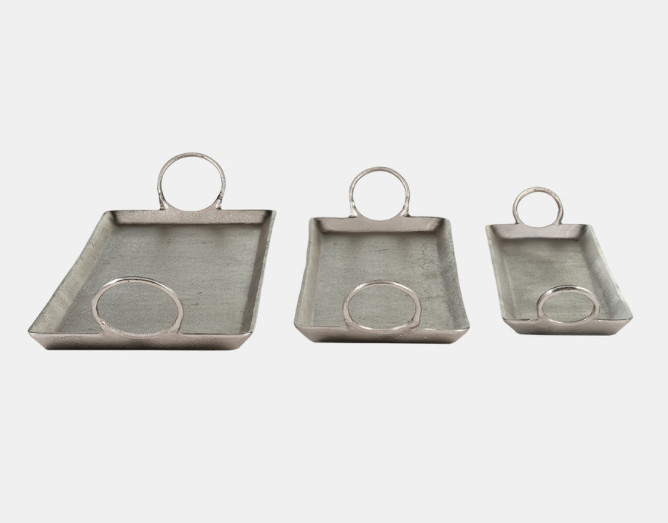 Metal Casted Trays Metallic Medium