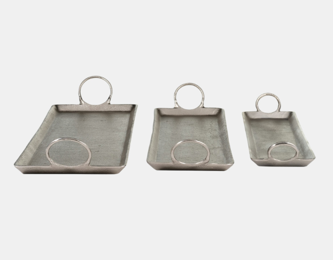 Metal Casted Trays Metallic Small