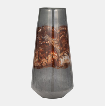 Glass Vase Grey brown