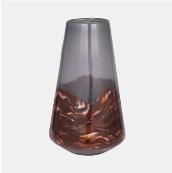 Glass Vase Grey brown