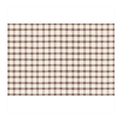 Brown Painted Check Placemat