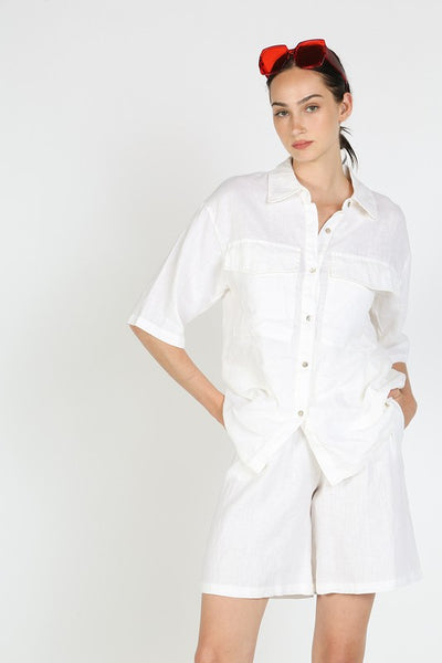 Emma Linen Matching White Set