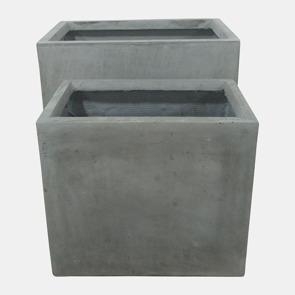 kasamodern modern concrete square pot planter Resin, Nested Square Plant L