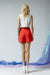 High Waisted Red Short