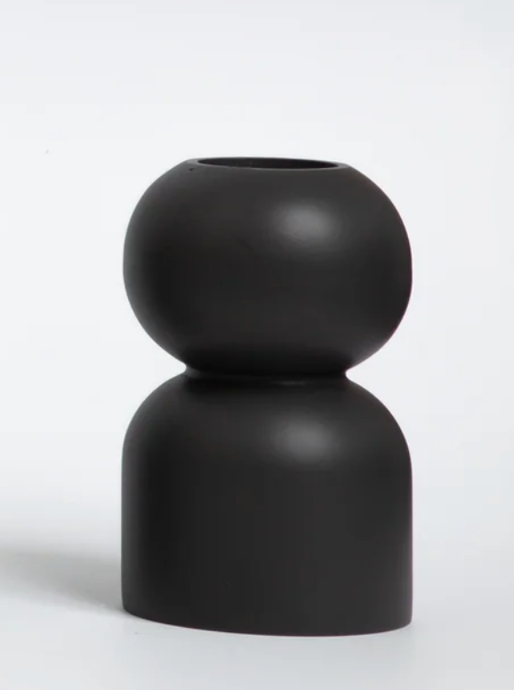 Charcoal Low Vase