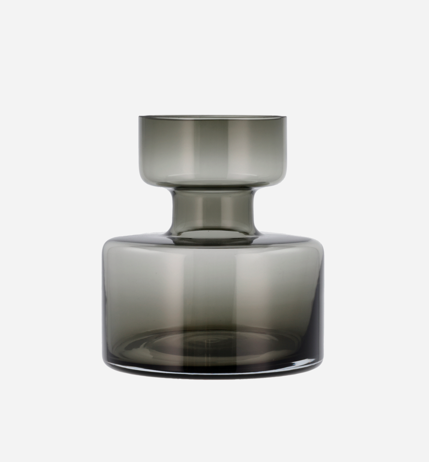 Vase Tubular Smoke Glass