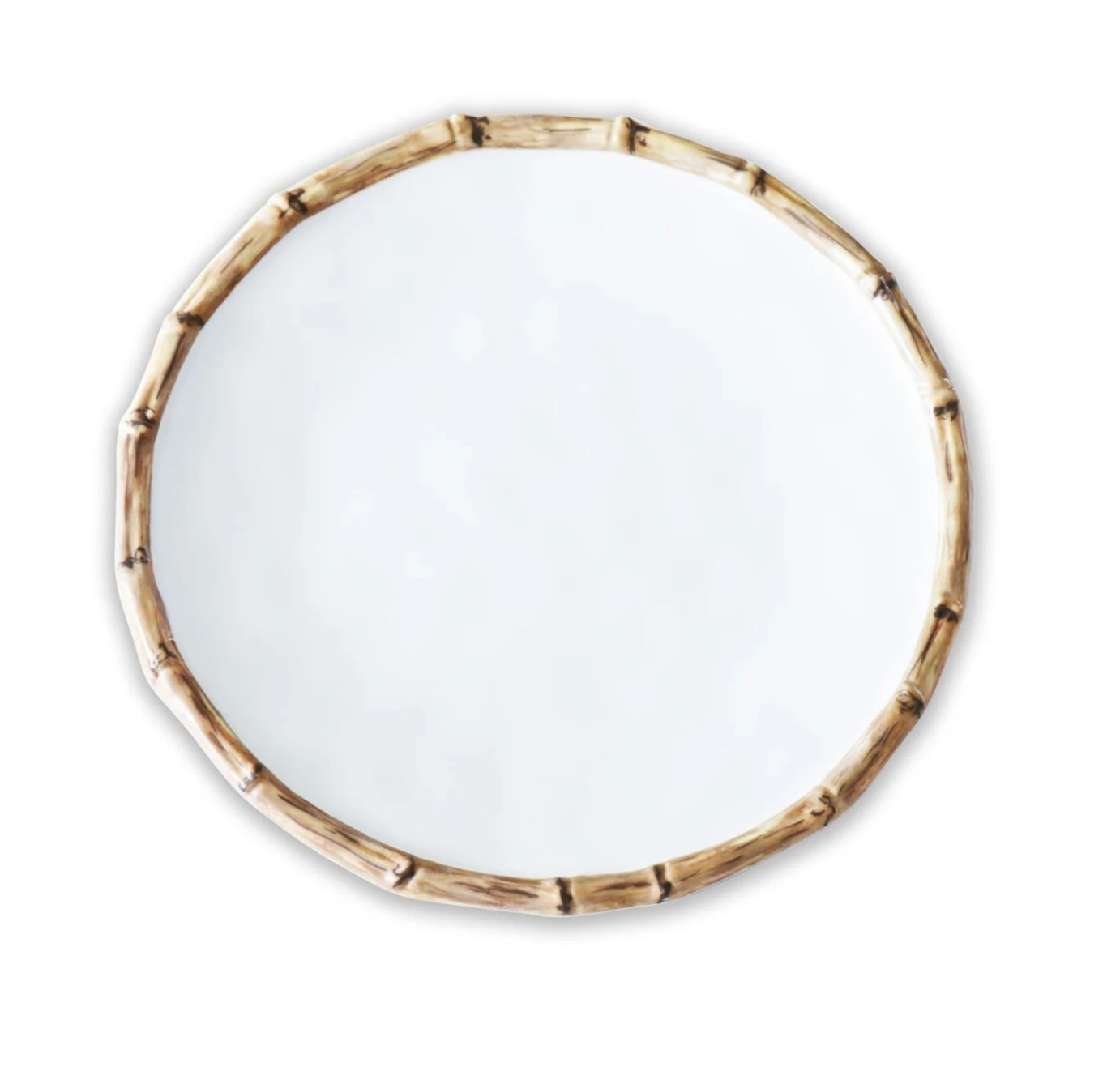 VIDA Bamboo 9 Salad Plate  (White and Natural)
