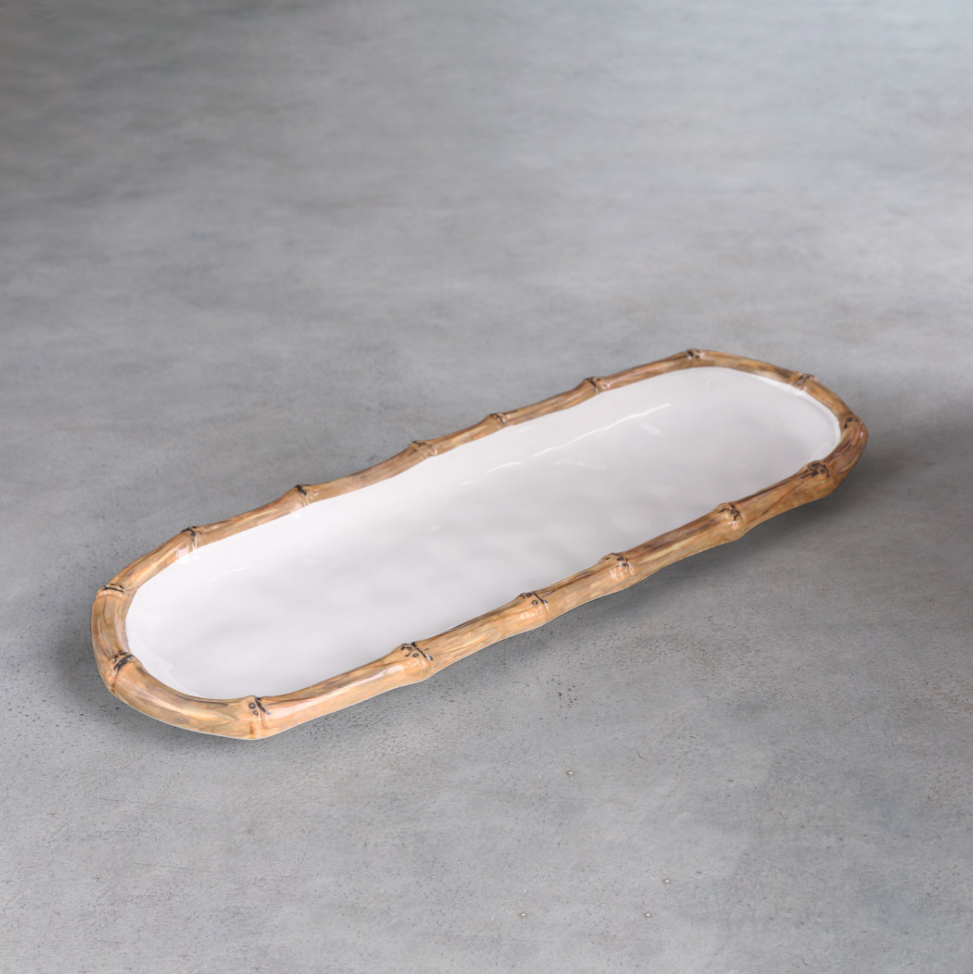 Bamboo Baguette Platter (White and Natural)