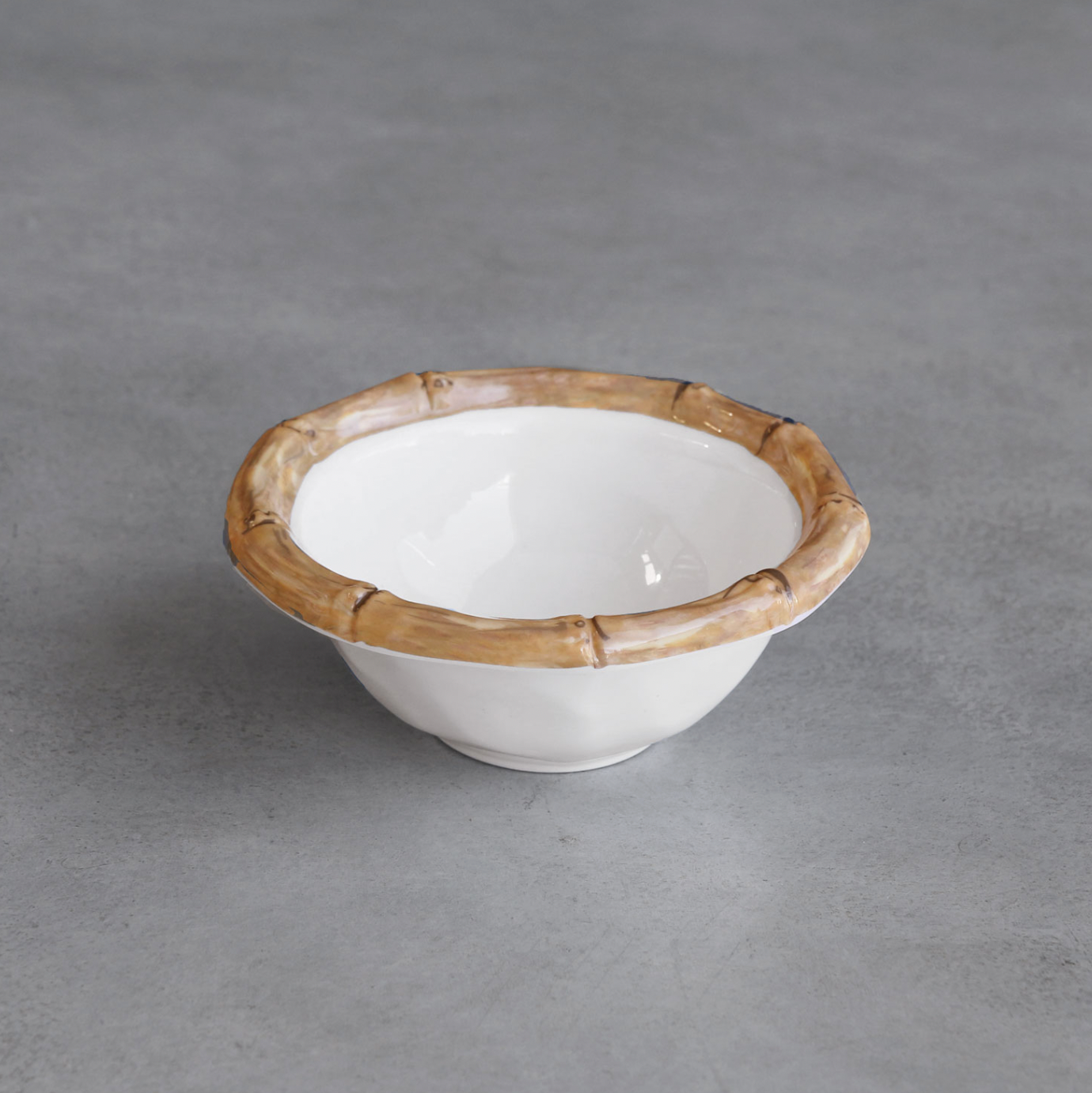 Bamboo Mini Dip Bowl (White and Natural)