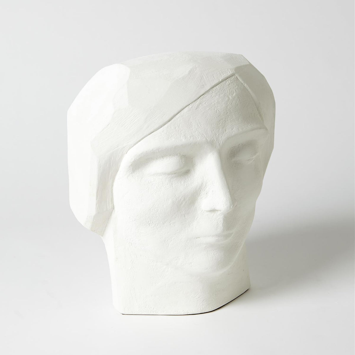 Plaster Faceted Bust Male