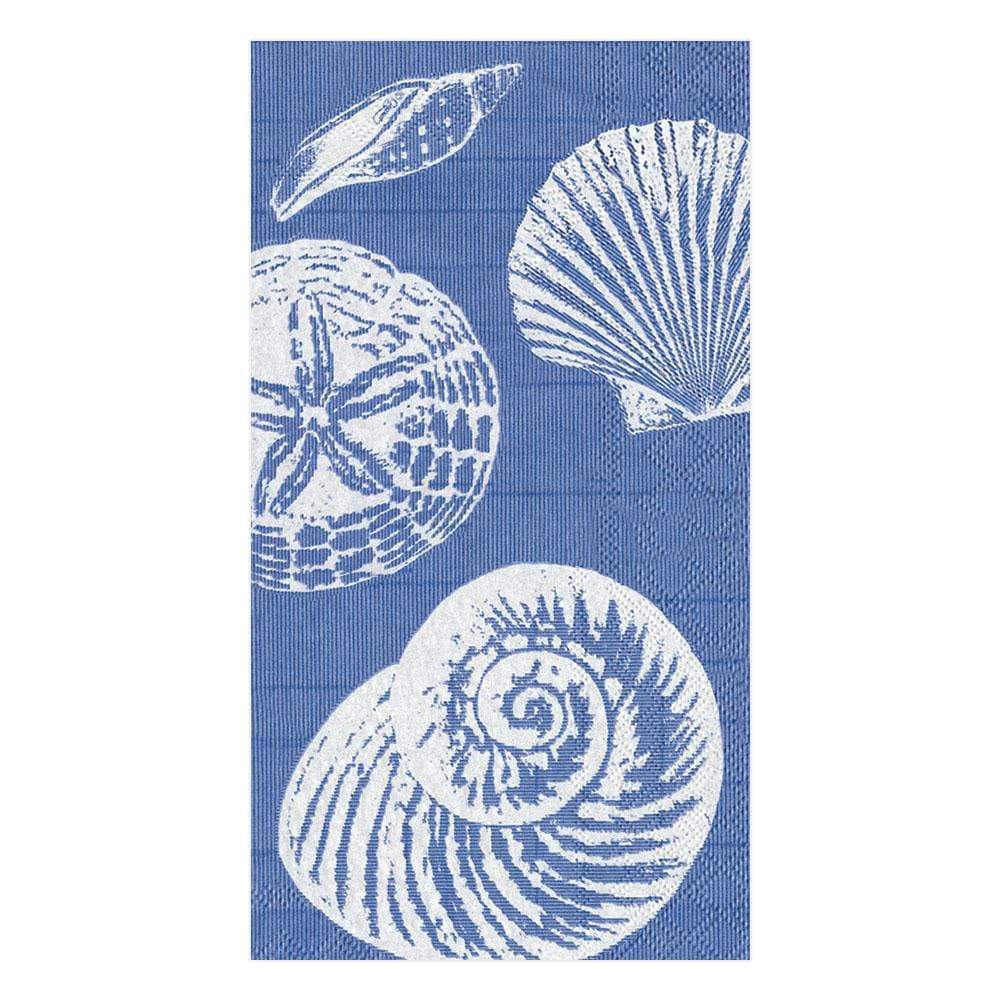 Guest Towel Shells Ocean Blue