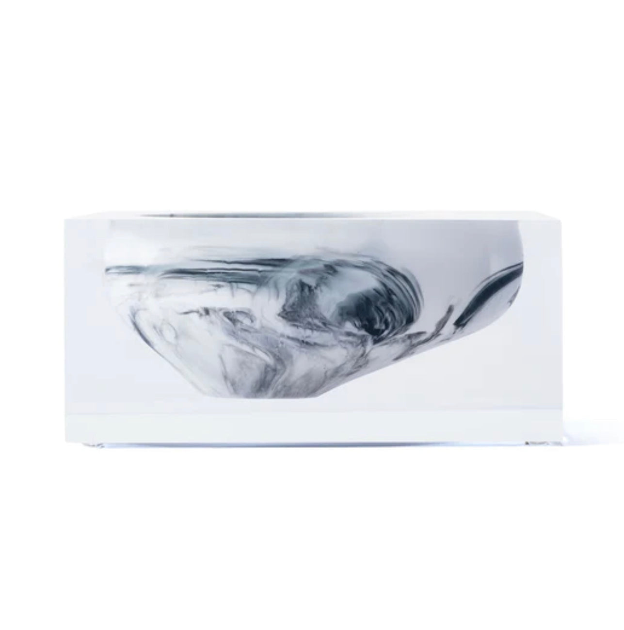 Block Bowl White Marble