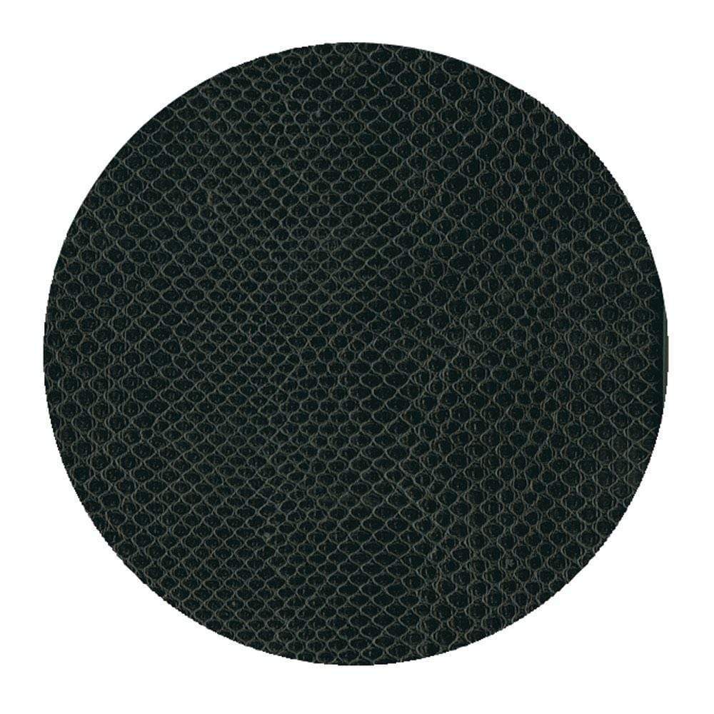 Coaster Round 8-in Felt Black Snakeskin