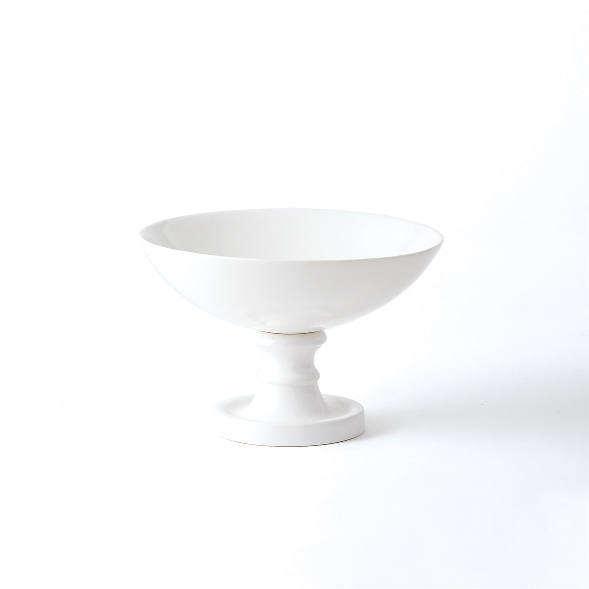 White Grand Pedestal Bowl Lg