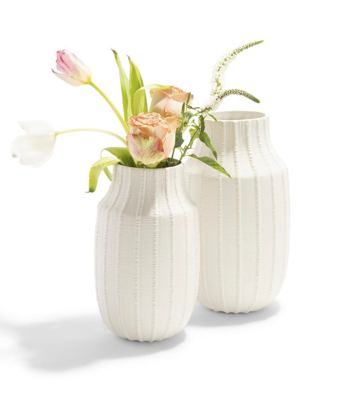 Ribbed Linen Textured Vase