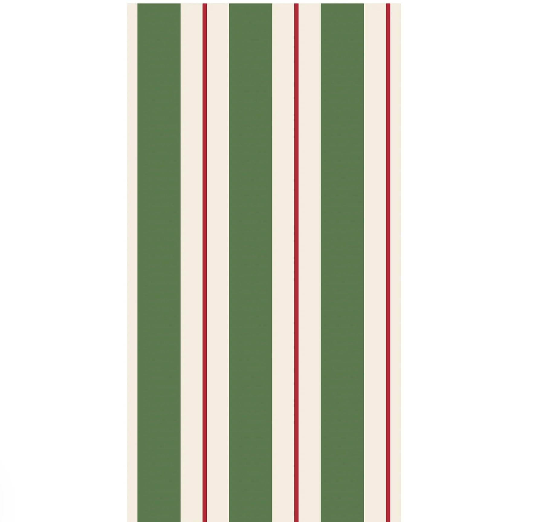 Green & Red Awning Stripe Guest Napkin