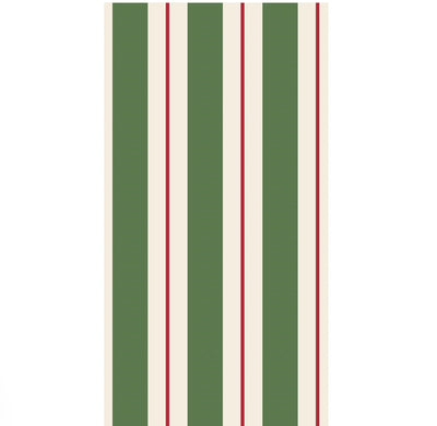 Green & Red Awning Stripe Guest Napkin